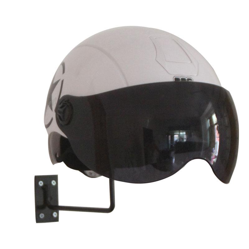 Suporte de Parede Preto para Exibição de Bonés e Capacetes com Cabeça de Bola