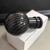 Universal Car Gear Shift Knob Shifter Lever Round Ball Shape Water Transfer Printing Carbon Fiber 3 Pcs Adaptor M12 M10 M8