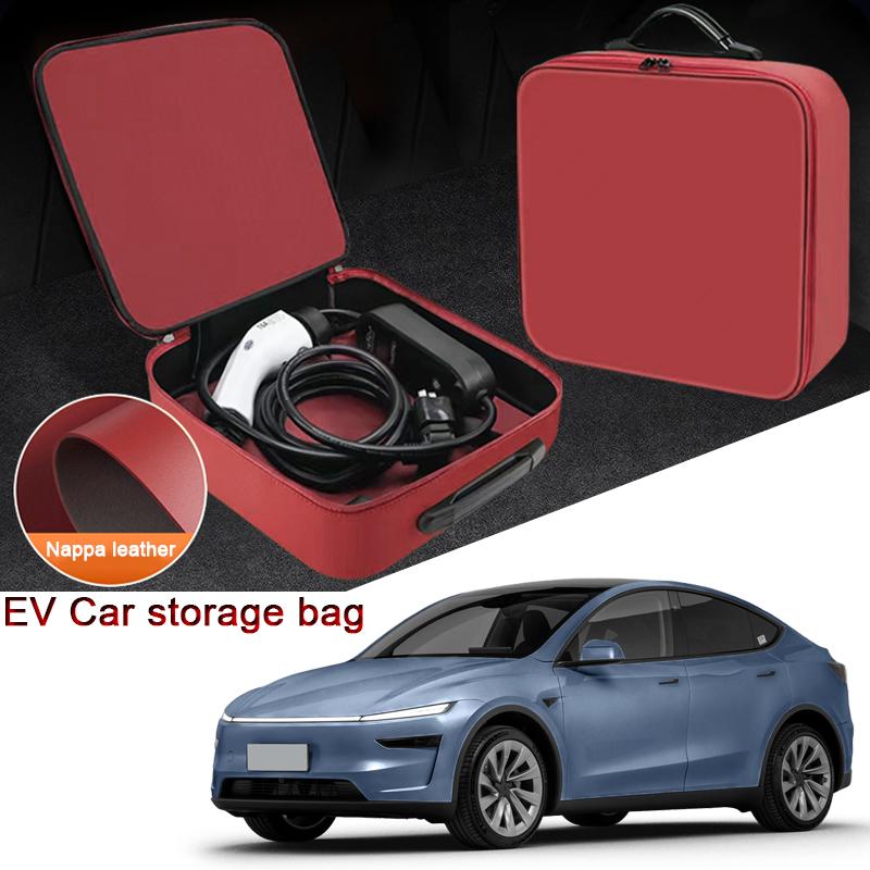 Portable EV Car Charging Cable Storage Box Fit For Tesla Model 3 Y S X Electric Vehicle Charger Cables Carry Bag Waterproof