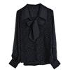 Chiffon Shirt Women's New Top Long-sleeved Shirt Floral Print Tie Neck Blouse  For Spring Fall Women's Clothing Perfect for Casual & Formal Occasions