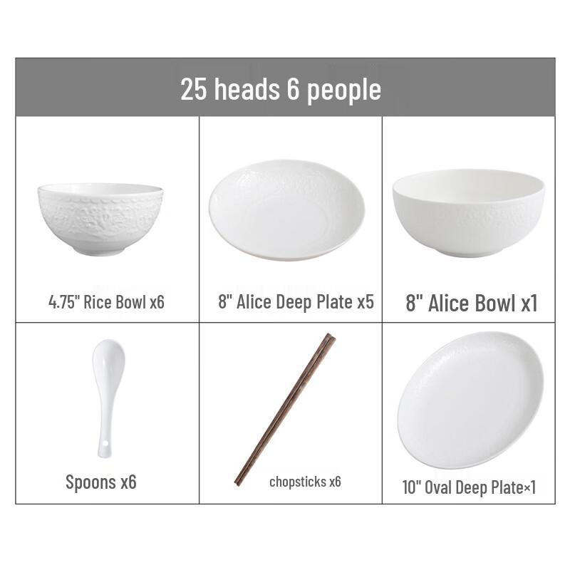 Alice Ceramic Chinese Tableware Set