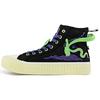 Artist Collaboration Blue White Snake Logo High Top Canvas Sneakers Unisex Sneakers Black KPCBGVS60C-990