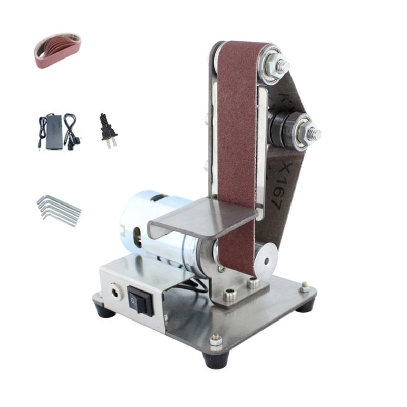 Compact Belt Grinder Small Belt Grinding Tool Simple Operate for Sharpening & Sanding Tasks Featuring 7 Speed Setting