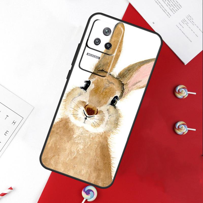 Cute Bunny Rabbit Cover For Xiaomi 13T 11T 12T 14T Pro 13 14 15 Ultra POCO X7 Pro X3 X5 X6 F5 F6 M6 Pro Case