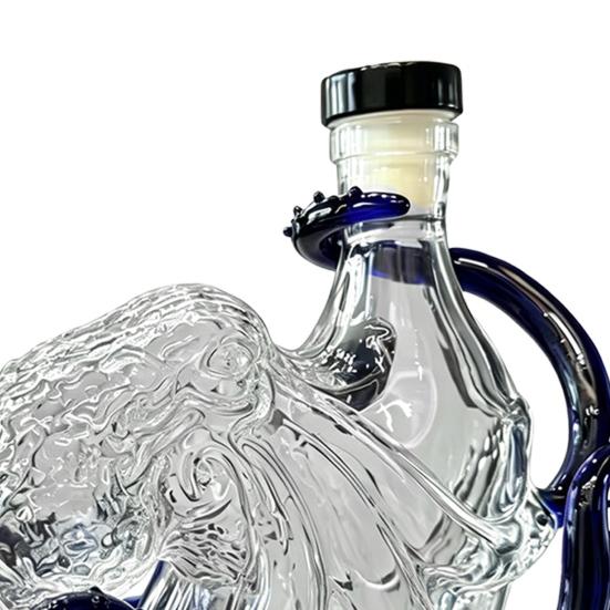 Carafa de Whiskey, din Sticlă cu Design de Caracatiță, Sticlă de Vin, Etanșare Păstrează Aroma și Gustul Recipient pentru Băuturi, Cadou pentru Bărbați Tată Entuziaști de Whiskey