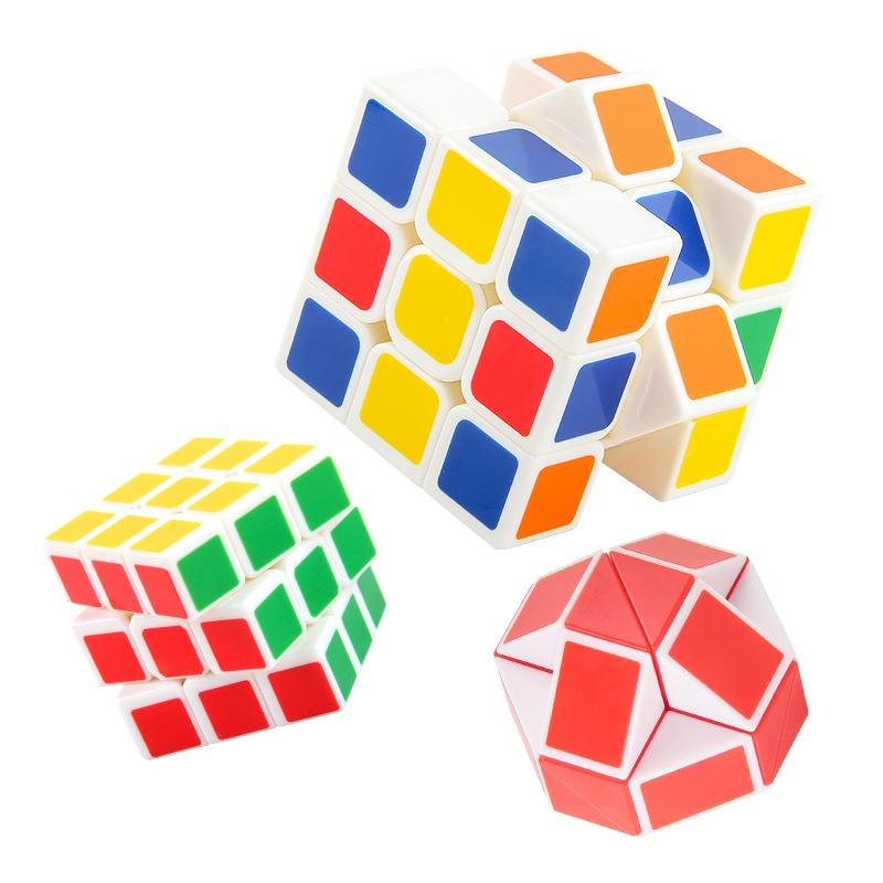 Science And Education Intelligence Third-Order Rubik'S Cube Spring Solid Color Rounded Corners 5.7 Positive-Order Rubik'S Variety Magic Ruler 3.4Cm