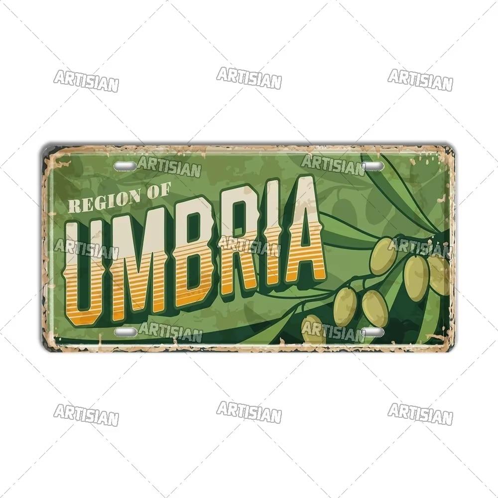

Artisian Италия Город Государство Дорожный автомобильный номерной знак Провинция Металлический знак Достопримечательность Номерной знак Декоративная жестяная табличка Настенный декор Часть 30x15cm светло-зеленый