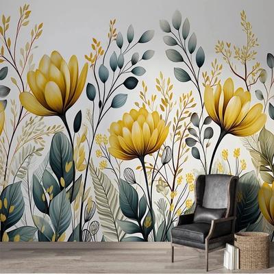 3d Hand-Painted Wallpaper Tropical Rainforest Plant And Wallpaper Home Decor Wall Mural