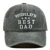 Washed Cotton World's Best Dad Caps Adjustable Baseball Cap Fashion Sport Visors Cap  Father's Gift