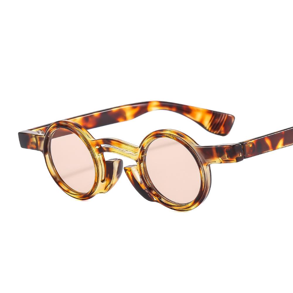 Retro Small Round Punk Women Sunglasses Fashion Double Color Men Trending Hip Hop Sun Glasses Shades Uv400