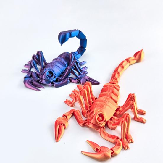 3D Printed Scorpion Figurine Movable Joints Simulation Scorpion Figure Articulated Animal Model Toy Home Office Bookshelf Desktop Decoration Ornament