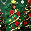 Christmas Tree Costume Set With Bow For Cosplay Holiday Parties
