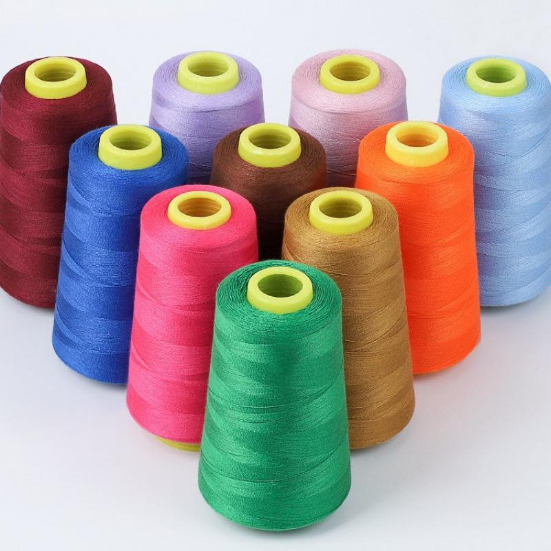 Household Sewing Thread Pagoda Thread 402 Color Sewing Machine Thread Hand Sewing Clothes Thread Flat Car Polyester Fine White Thread