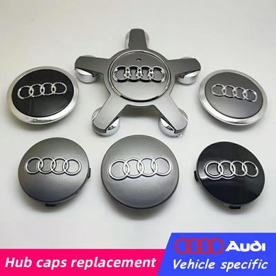 2026 Hot 4Pcs Car Hub Cover Auto Wheel Center Replace Caps Decoration Accessories For Qaz13 A1 A3 A4 A5 A6 A7 A8 C5 Q3 Q7 Q5 Q2L R8 TT Q5L