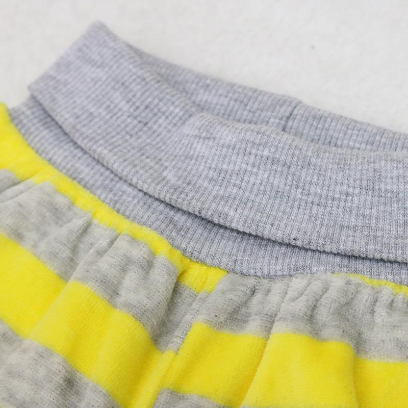 Kid Boy Dívčí Oblečení pro kojence Sametové Zimní Jarní Kalhoty Pruhované Dětské oblečení pro novorozence