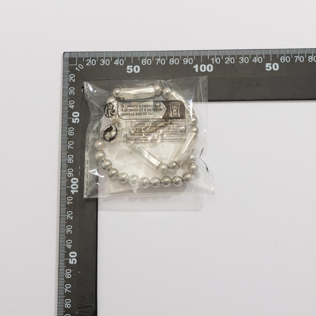 1SET Punk Wind Lock Pendant Bracelet Personalized Metal Elbow Beaded Elastic Jewelry Women