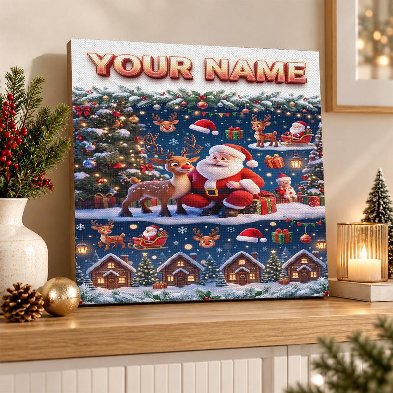 Christmas Custom Name Text 5D Diamond Painting Kit DIY Full Drill Diamond Art Decoration