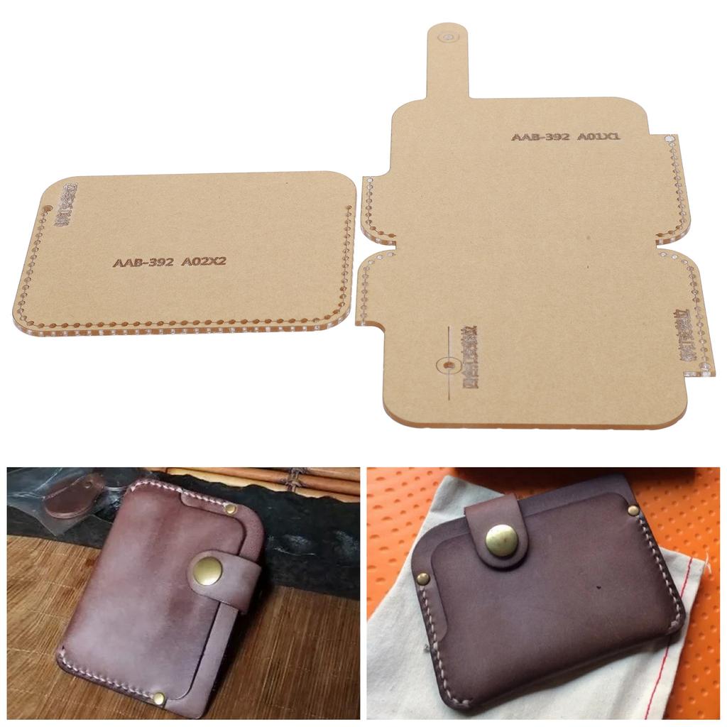 2Pcs Clear Acrylic Template Card Package Transparent HandMade Craft DIY Leather Tool AAB 392