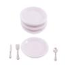 1:12 Dollhouse Miniature Plate Knife Fork Spoon Set Doll Kitchen Tableware Decor