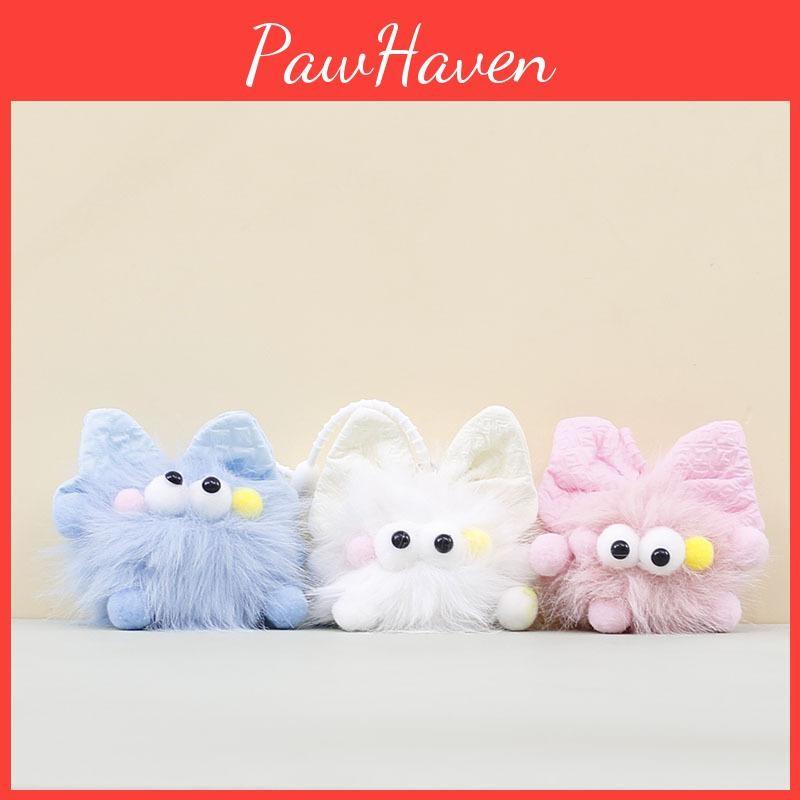 Coal Cuter Bow Ball Doll Keychain Pp Cotton Stuffed Charm For Decoration Bag