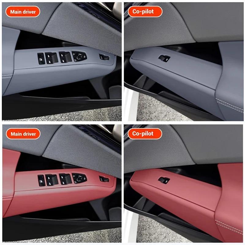 For BMW X3 G45 2025 4-piece of foreskin glass lift panelswindow button frames decorative stickers and interior accessories