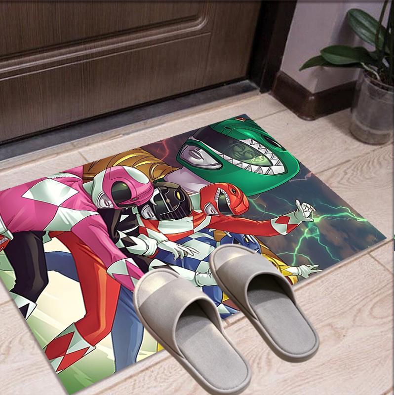 Mighty Morphin Power Rangers Pattern Rug, Indoor/Outdoor Mat, for Picnic, Gameroom, Bedroom, Office, Living Room, Home Decor Carpet, Birthday Gift