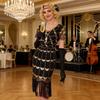 Flapper Dresses 1920s V Neck Sequins Fringed Dress Great Gatsby Dress for Womens Cocktail Dresses