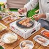 Portable Disposable BBQ Grill Set with Charcoal