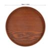 Round Shape Wooden Plate Brown Tea Tray Coffee Serving Wood Serving Tray  Home Kitchen