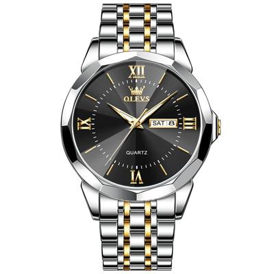 Men's Watch, Stainless Steel Band, Date Display, Chronograph, 40mm, BusinessFormal, Water Resistant To 10 ATM, Available In Gold, Blue, and