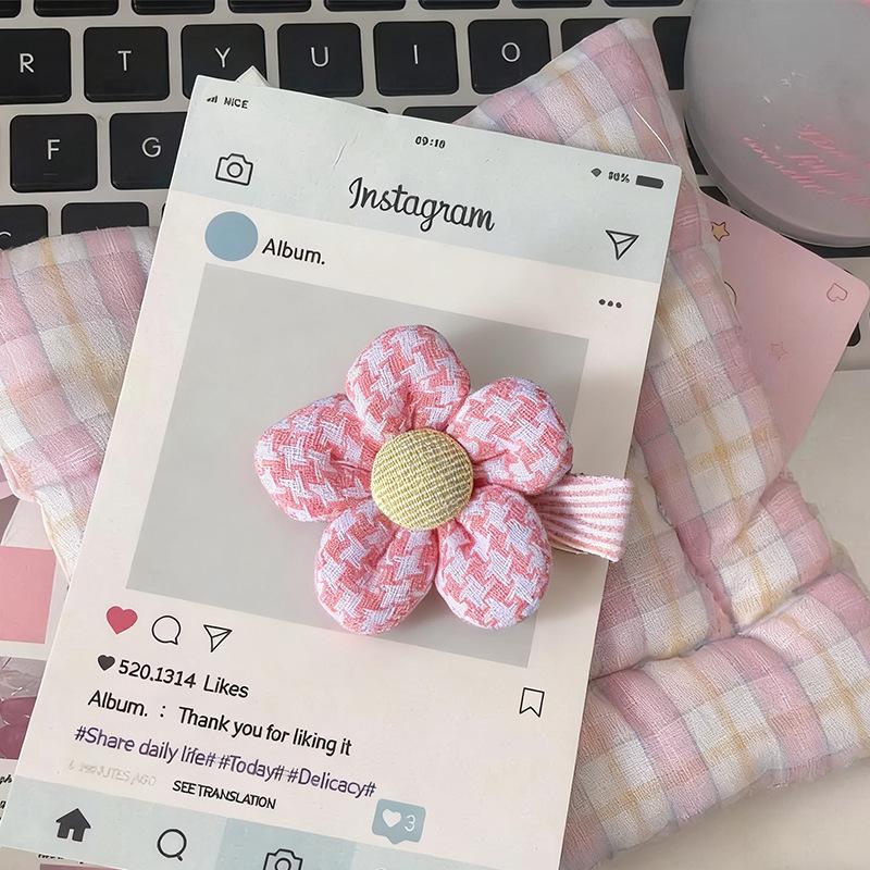 

Pink Bow Flower Hair Clip - Cute, Compact, Girly Headdress Accessory