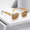 22018 Retro Rivets Square Women Luxury Sunglasses Fashion Brand Designer Leopard Shades UV400 Men Sun Glasses