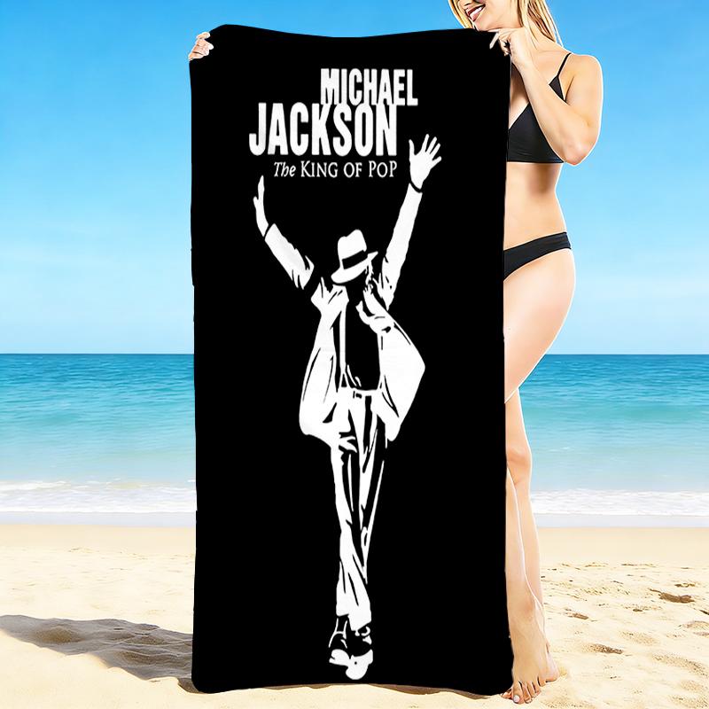 1Pc Michael Jackson Pop Beach Towel Quick Dry Multiuse For Beach Pool Gym Yoga Home Travel Christmas Halloween Xmas Gift N1291