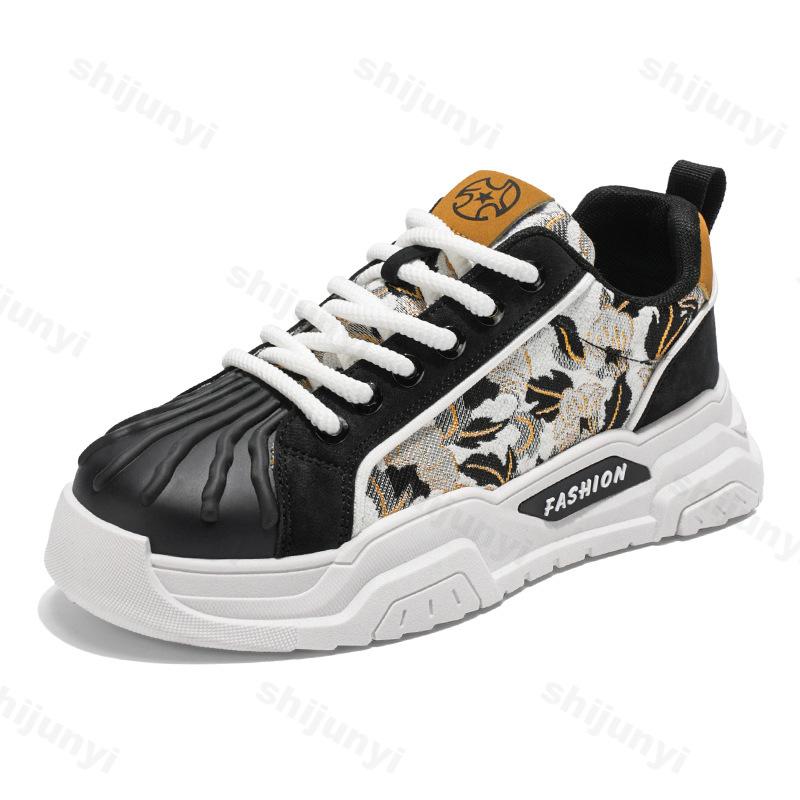 Fashion 2025 Spring New Men's Breathable Cloth Surface Height Increasing Shoes Fashion Trendy Versatile Casual Low Top Chunky sneakers