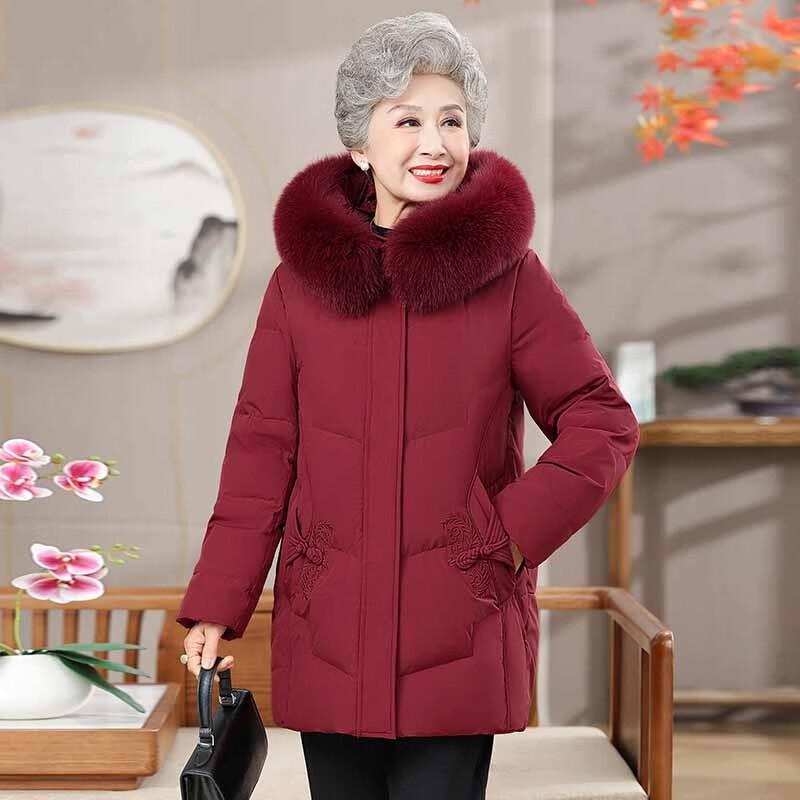 Elegant Women's Mid-Length Winter Down Coat