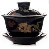 Hand Painted Red Dragon Gaiwan Tea Set Teaware,kung Fu Teacup Hand-painted Tea Bowl Tea Set Gai Wan Bowl Porcelain Cup