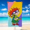 Quick Dry Beach Towel Rugrats Pattern, Lightweight Absorbent Towel for Pool Beach Vacation Use