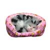 3D Simulation Sleeping Cat Nesting Cage Plush Doll Home Decoration Kids Gift