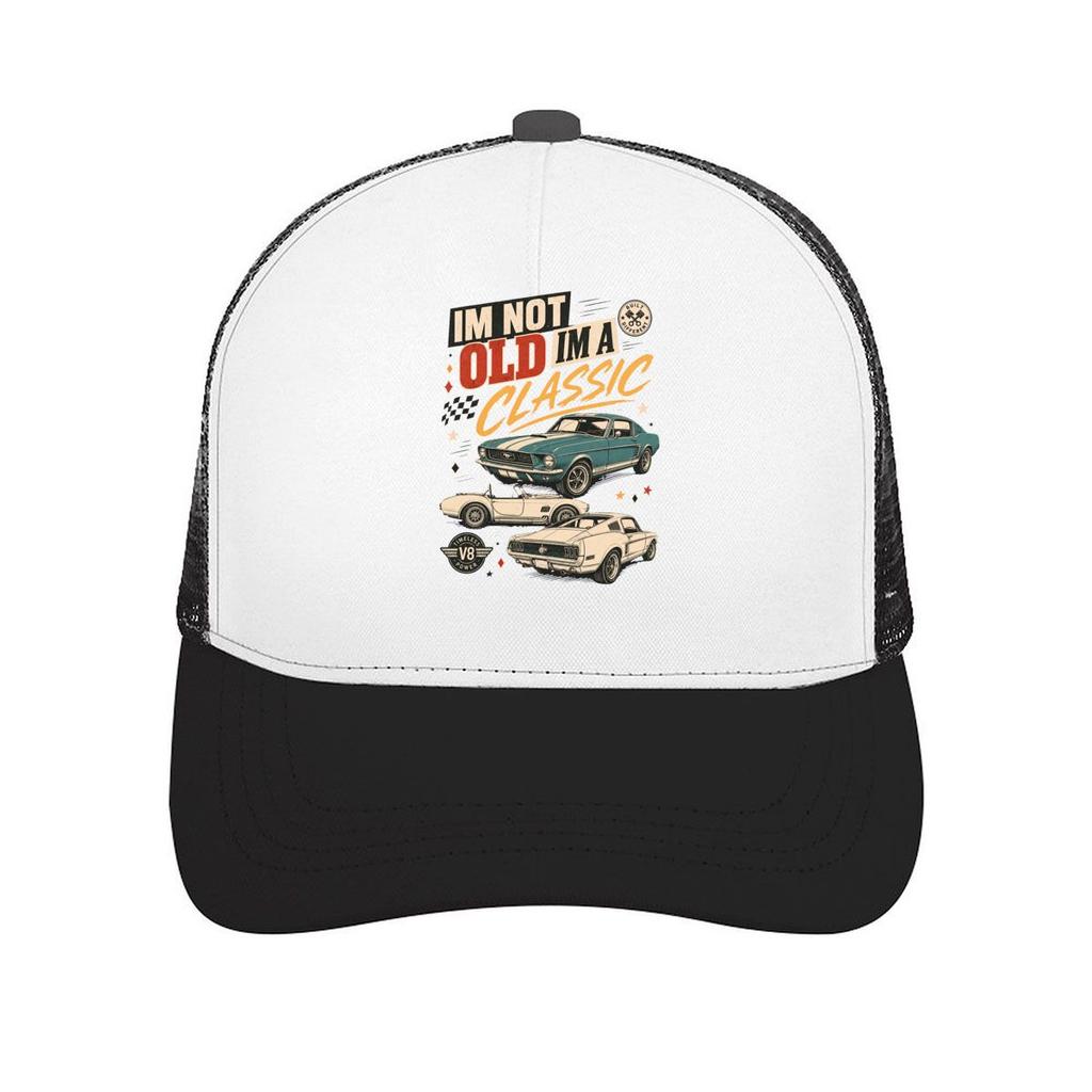 Retro Muscle Legend Quote Car Art Mesh Baseball Cap Casual Hat Outdoor For Womens Unisex FeUnisex