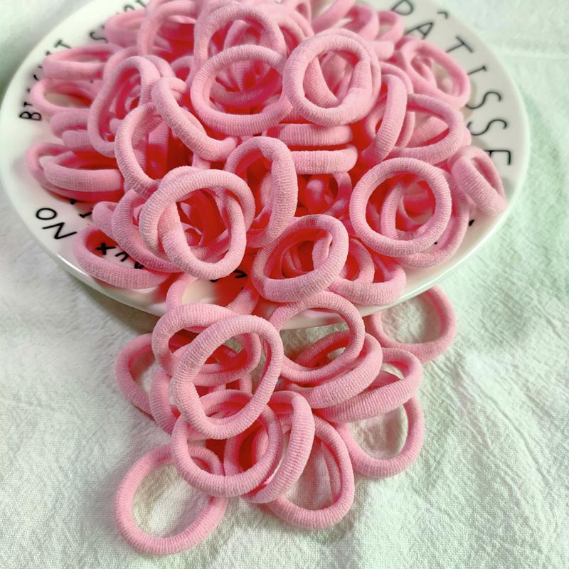50/100pcs/Set Kids Colorful Nylon Elastic Hair Bands Ponytail Holder Hair Ties Gum Rubber Band Headband Girls Hair Accessories