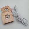 Wooden Led Light Dispaly Base Square Wooden Night Lamp Base Light Display Stand