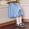 Saia Midi Plissada Estilo Dopamina para Meninas Ingênuas
