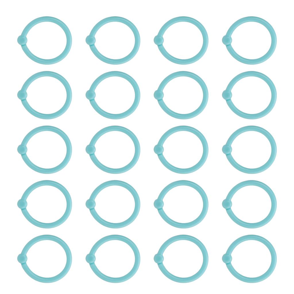 40 Pcs Rings Multifunction Multiple Colors Round Hole Loose Lf Paper Single Rings