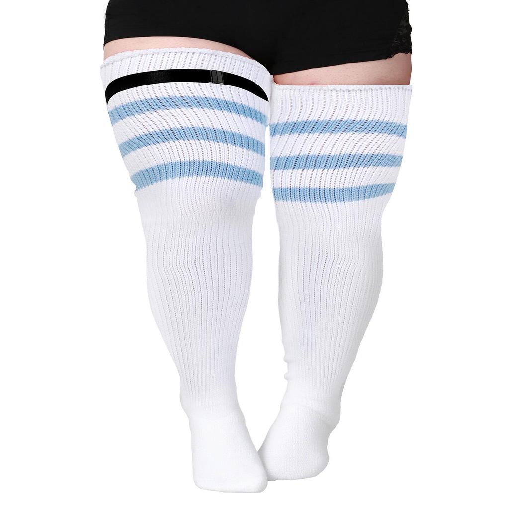 Plus Size Women's Compression Knee-High Socks - Extra Thick Over-the-Knee for Autumn/Winter