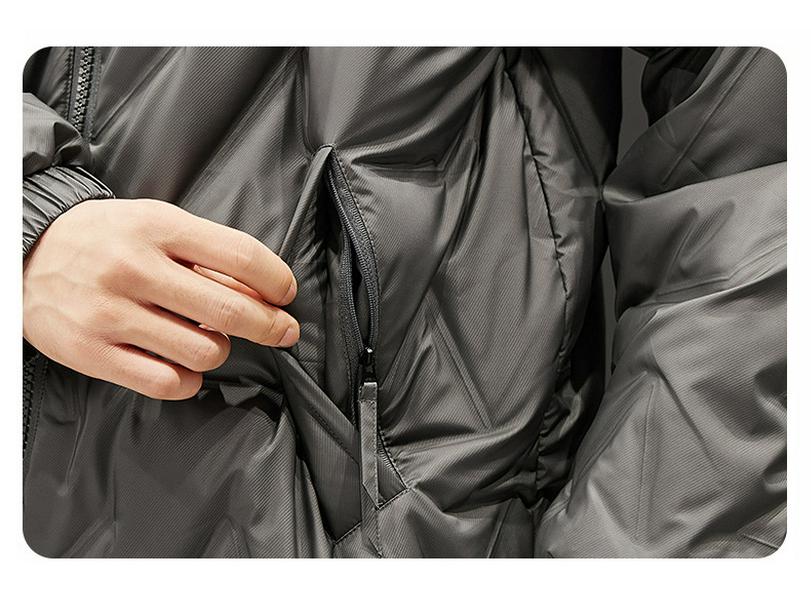 Veste d'hiver de travail pour homme - Duvet de canard blanc - Épaisse, Chaude et Coupe ample pour les grandes morphologies.