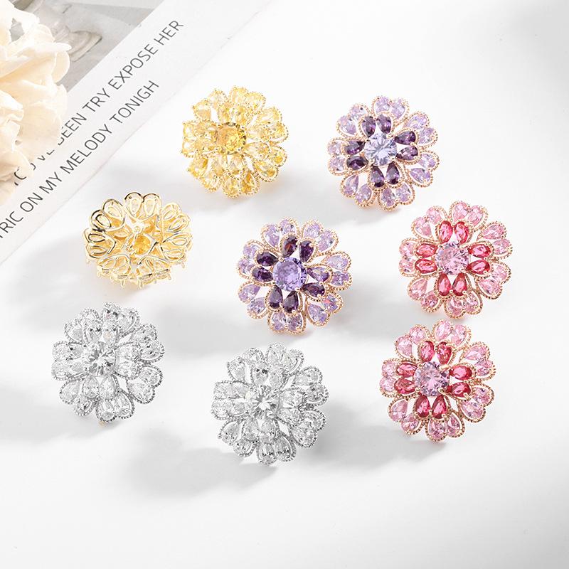 Moda coreeană, dulci, flori tridimensionale, cercei cu știfturi, pentru femei, de lux, pentru petrecerea de nuntă, pentru mireasa, urechi cu piercing