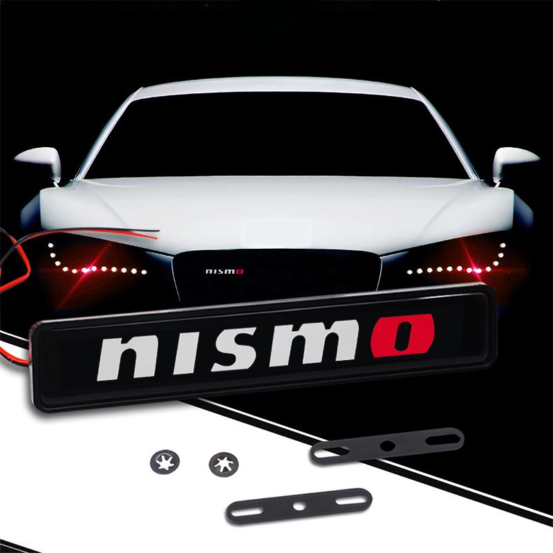 Car Front Hood Grille Emblem LED Light Grill Decorative Lights for Nismo Nissan Juke Tiida Teana GTR 350Z 370Z 240SX Fairlady
