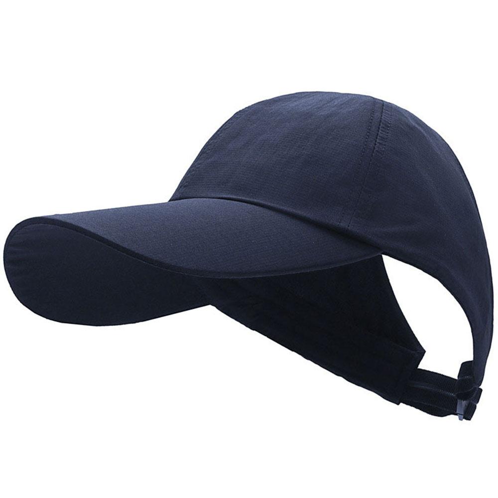 Summer Ponytail Baseball Cap Hollow Back Ponytail Hat Breathable Quick-Drying Visor Caps Outdoor Sunscreen Snapback Mesh Cap