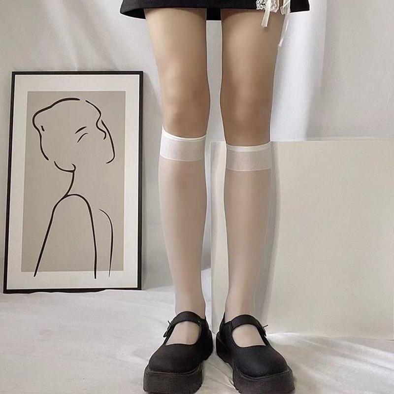 Breathable, Sexy Knee-High Durable Mid-Calf Socks Jk Style Thin Socks