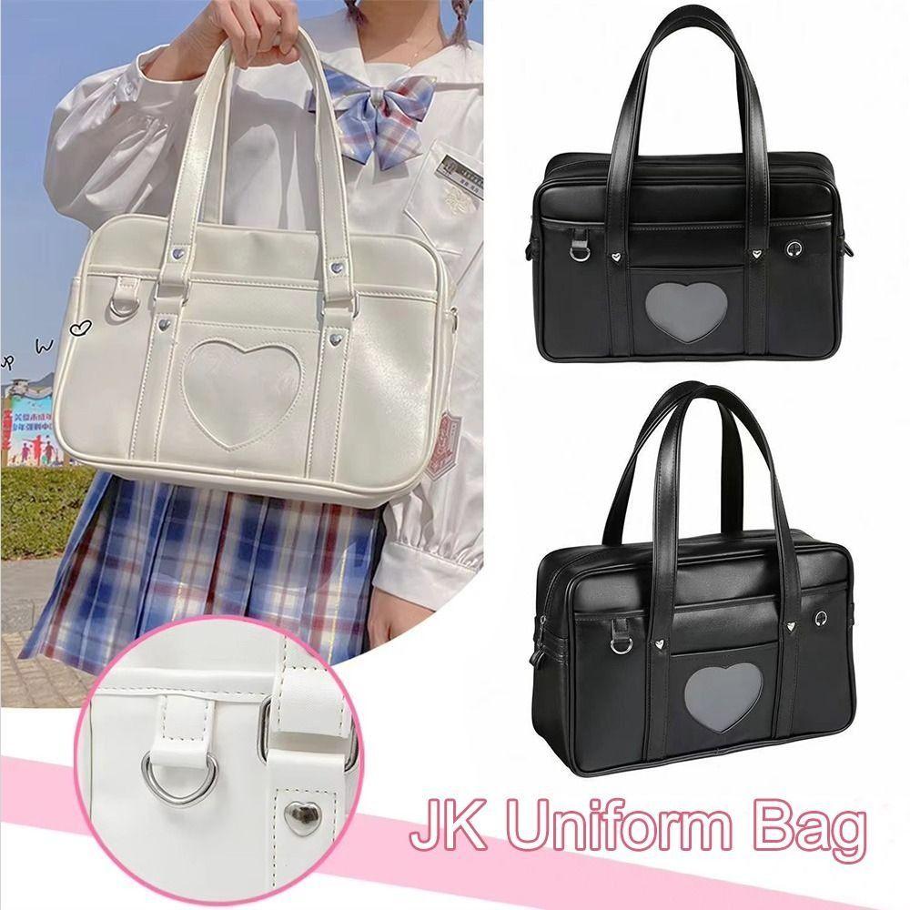 Japanese Students Tote Bags Lolita Heart Junior High School Handbag Fashion JK Uniform Bag  Girls